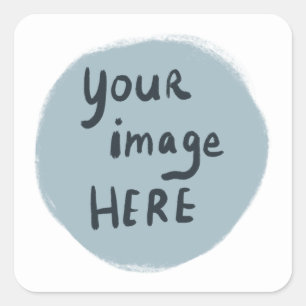 Add Your LOGO or Image CUSTOM Sheet of Square Sticker