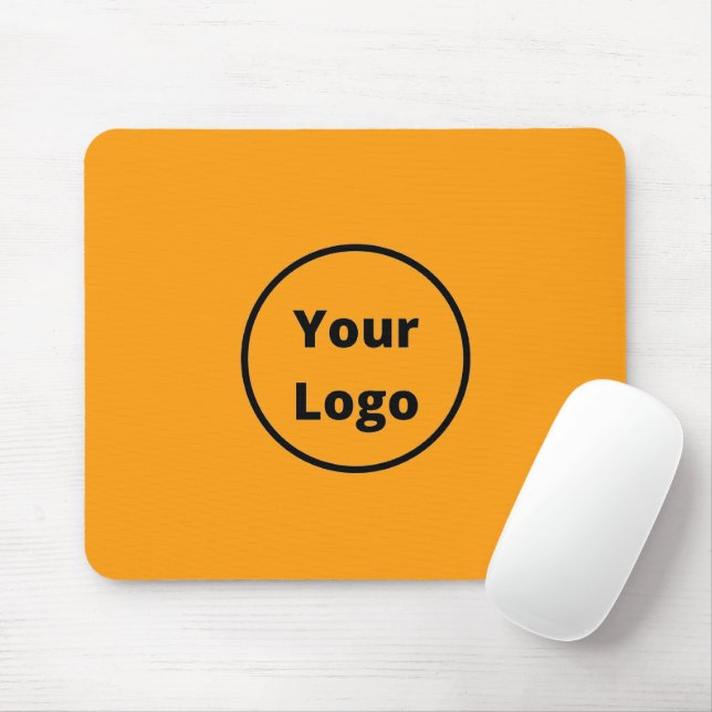 Add your logo orange mouse pad (With Mouse)