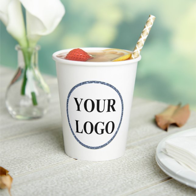 Add Your Logo Paper Cups Custom Disposable Coffee (Insitu)