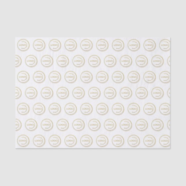 Add Your Logo  Pattern Professional on White Tissue Paper (Front)