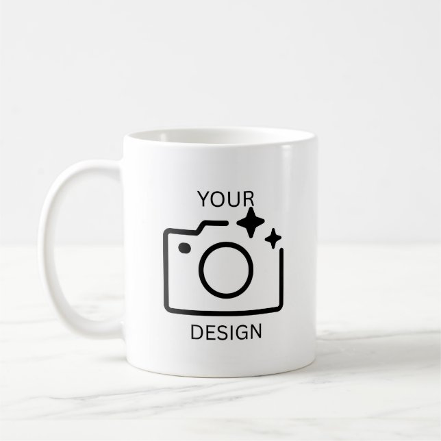 Add your Logo Photo with Personalised Image  Coffee Mug (Left)