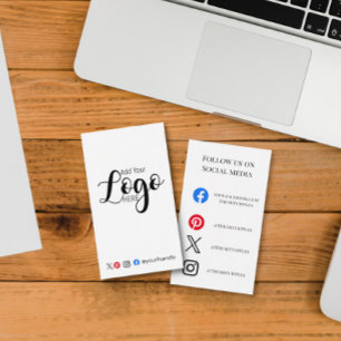 ADD YOUR LOGO product order insert card simple