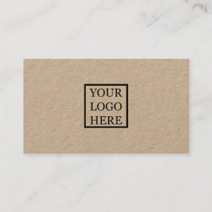 Add Your Logo Professional Kraft Paper Business Card