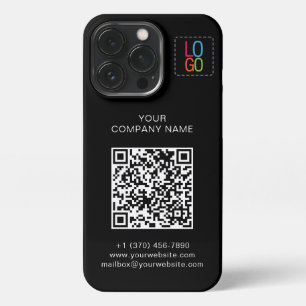 Add Your Logo QR Code Black and White Personalise iPhone 13 Pro Case
