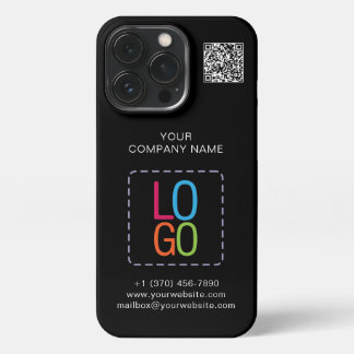 Add Your Logo QR Code Black and White Personalise iPhone 13 Pro Case
