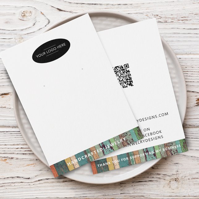 Add Your Logo QR Code Earring Display Card (Add Your Logo QR Code Earring Display Card)
