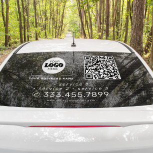 Add your logo QR code promotional car vinyl rear