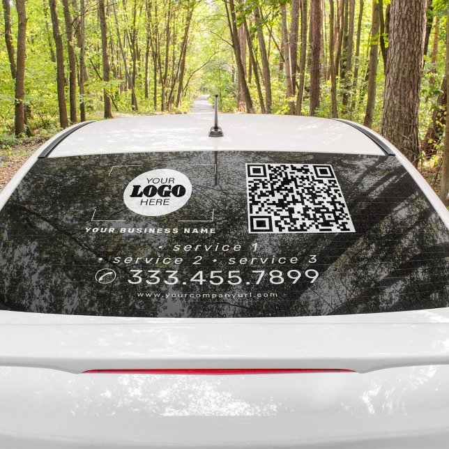Add your logo QR code promotional car vinyl rear (Creator Uploaded)