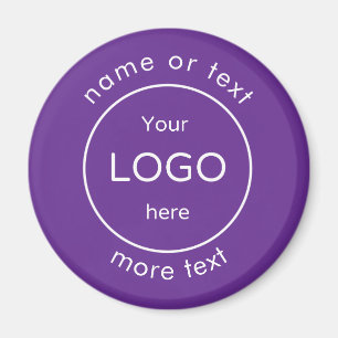 Add your logo red Business company purple Magnet