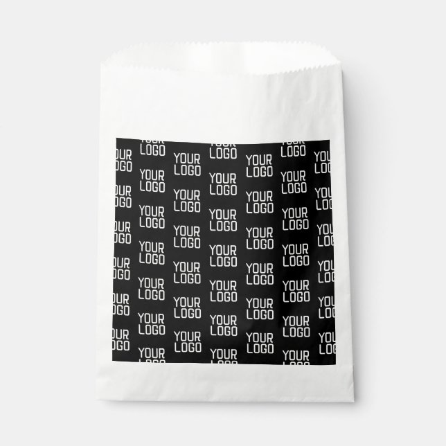 Add Your Logo Repeating Pattern Editable Template Favour Bags (Front)