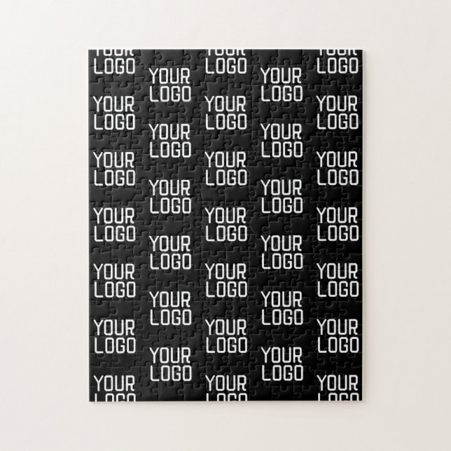 Add Your Logo Repeating Pattern Editable Template Jigsaw Puzzle (Vertical)