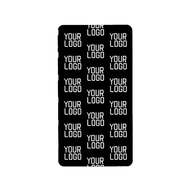 Add Your Logo Repeating Pattern Editable Template Label (Front)