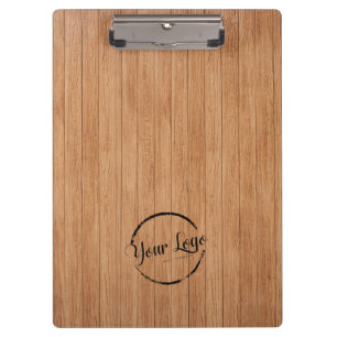 Add your logo rustic barn wood  clipboard