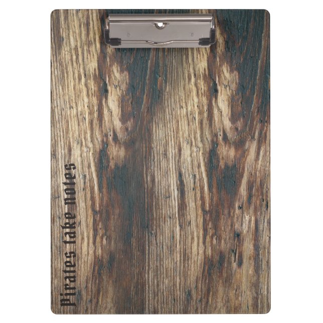 Add your logo rustic barn wood  clipboard (Front)