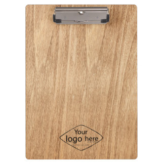 Add your logo rustic barn wood clipboard