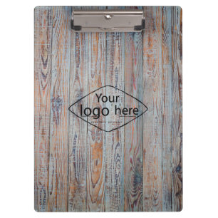 Add your logo rustic barn wood  clipboard