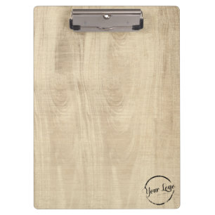 Add your logo rustic barn wood clipboard