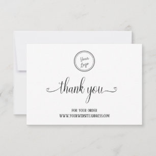 Add Your Logo Script Thank You For Your Order Card