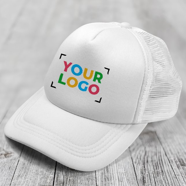 Add Your Logo Simple Business Promotional White Trucker Hat (Creator Uploaded)