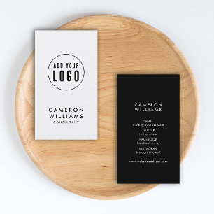 Add Your Logo Simple Editable Colour Social Media Business Card
