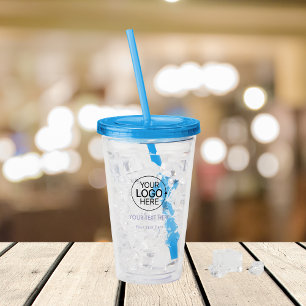 Add Your Logo Simple Typography Acrylic Tumbler