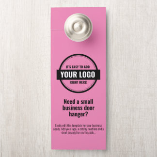 Add Your Logo Small Business Door Hanger Template