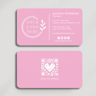 Add Your Logo Social Media QR Code Corporate Business Card