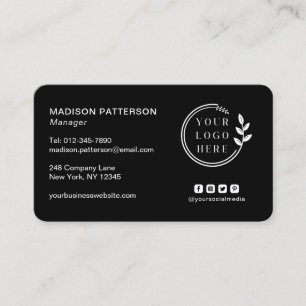 Add Your Logo Social Media QR Code Corporate Business Card