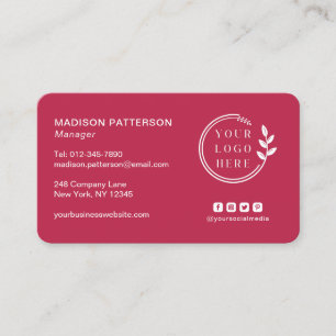 Add Your Logo Social Media QR Code Corporate Business Card