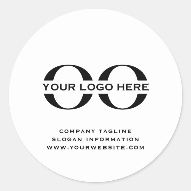 Add Your Logo Stickers with Custom Text (Front)