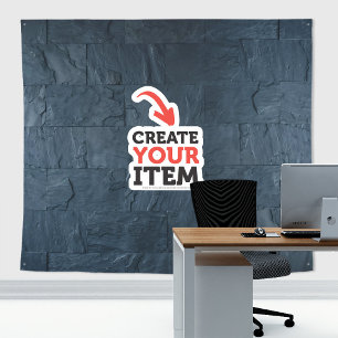 Add your logo Stone Slates Zoom Backdrop Blue Tapestry