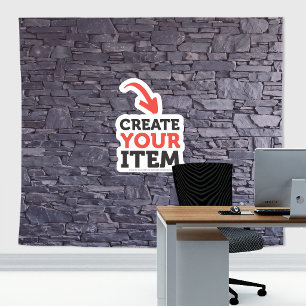 Add your logo Stone Slates Zoom Backdrop Purple Tapestry