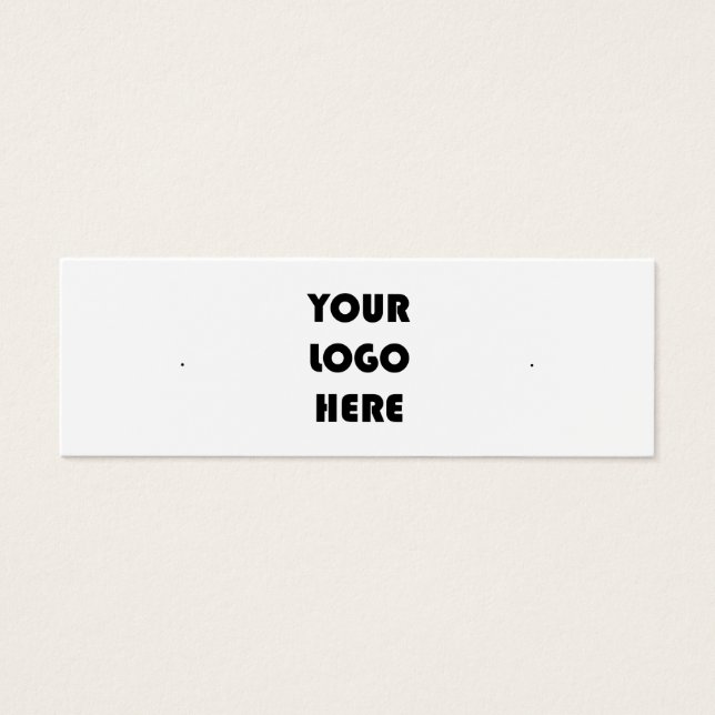 Add Your Logo Stud Earring Display Card (Front)