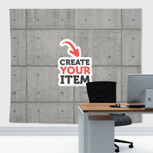 Add your logo Tech Concrete Zoom Backdrop Grey Tapestry