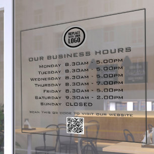 Add Your Logo Text QR Code Business Opening Hours