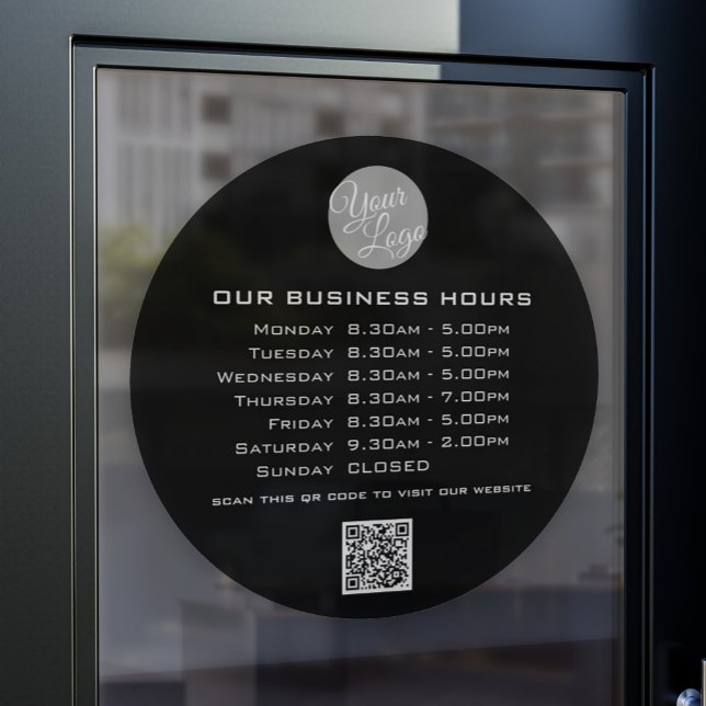  Add Your Logo Text QR Code Business Opening Hours (Creator Uploaded)