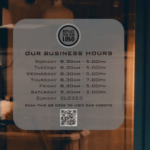 Add Your Logo Text QR Code Business Opening Hours