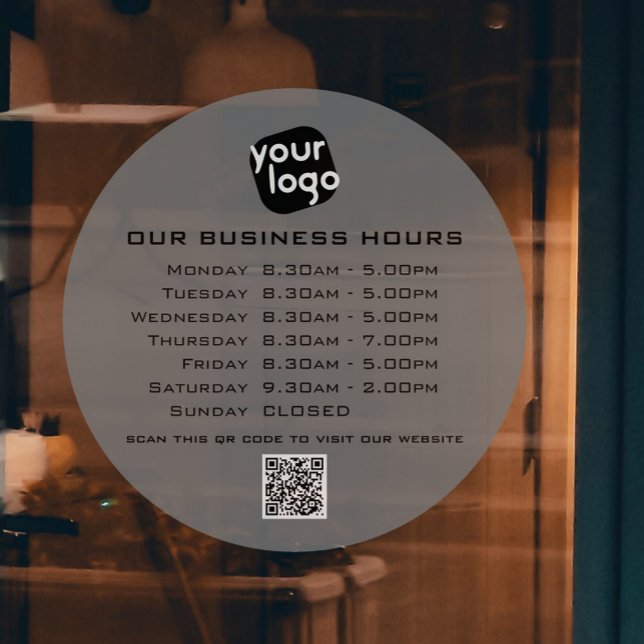  Add Your Logo Text QR Code Business Opening Hours (Creator Uploaded)