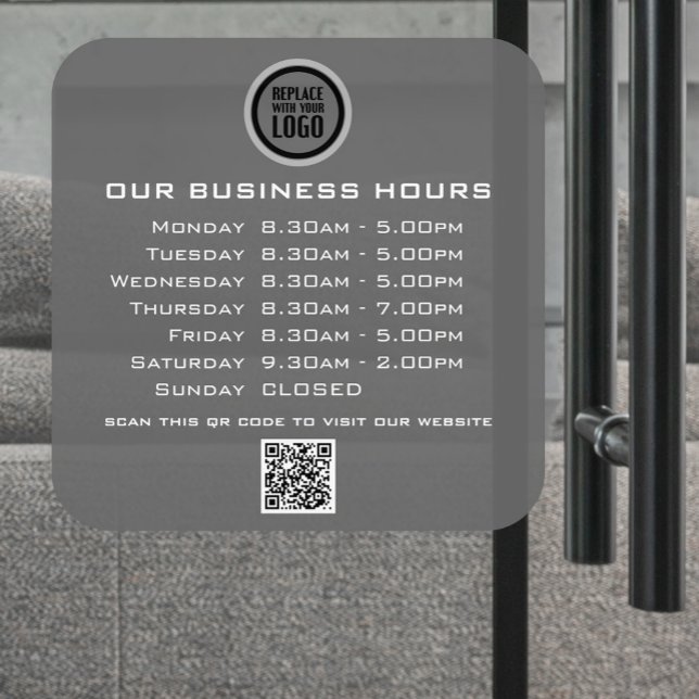  Add Your Logo Text QR Code Business Opening Hours (Creator Uploaded)