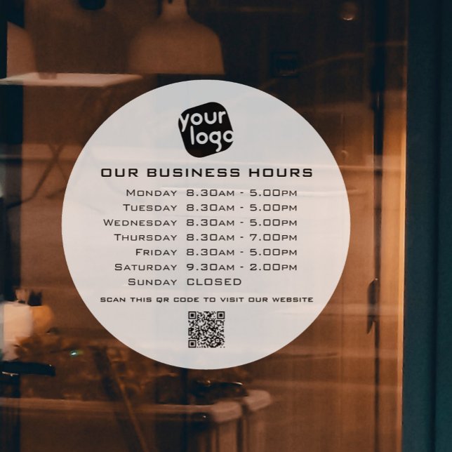  Add Your Logo Text QR Code Business Opening Hours (Creator Uploaded)