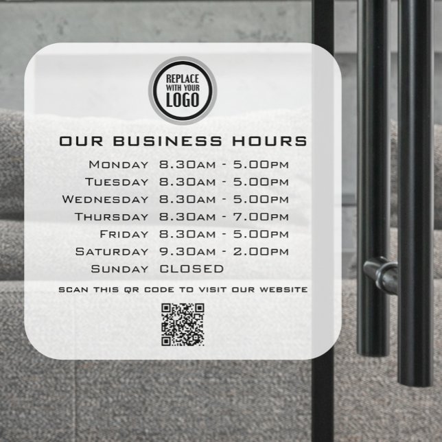  Add Your Logo Text QR Code Business Opening Hours (Creator Uploaded)