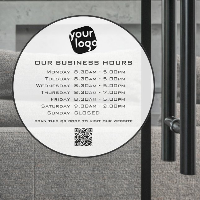  Add Your Logo Text QR Code Business Opening Hours (Creator Uploaded)