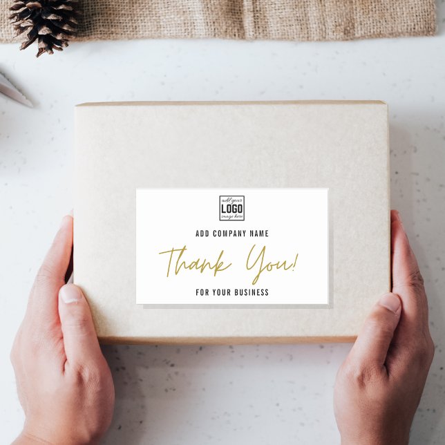 Add Your Logo Thank You For Your Business Rectangular Sticker (Add Your Logo Thank You For Your Business Rectangular Sticker
)