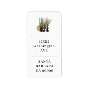 Add Your logo Vertical Business Return Address  Label
