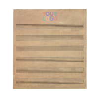 Add Your Logo Vintage Blank Sheet Music 6 Staves