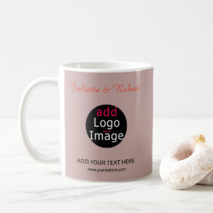 Add Your Logo Wedding Dusty Rose Hue Art Coffee Mug