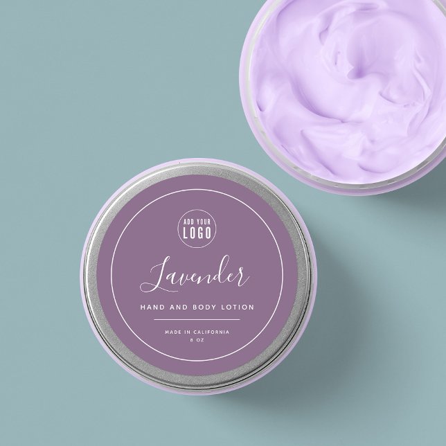 Add Your Logo White Border Editable Colour Classic Round Sticker (Creator Uploaded)