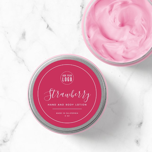 Add Your Logo White Border Editable Colour Classic Round Sticker (Creator Uploaded)