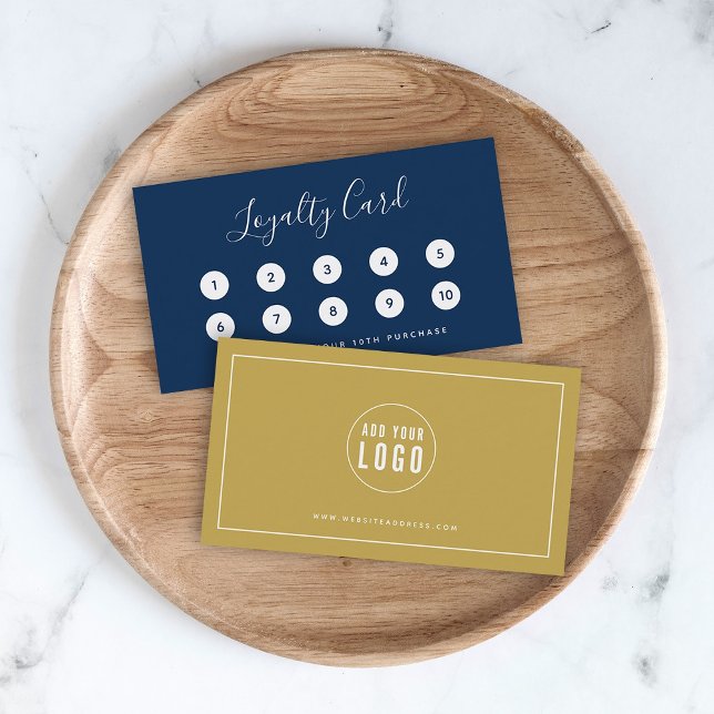 Add Your Logo White Border Editable Colour Loyalty Card (Creator Uploaded)