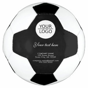 Add your Logo with Custom Text Company Soccer Ball